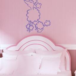 French Poodle Wall Decal Chic Paris Decor, Removable Vinyl Sticker - thumbnail 3