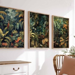 Henri Rousseau Floral Set Of 3 Posters, Boho Wall Print, Botanical Art, Tropical Decor, Jungle Aesthetic, Art - thumbnail 2