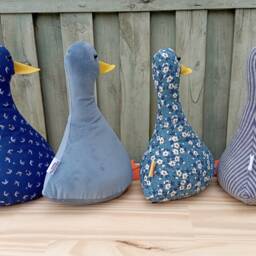 Cool Canard Doorstop/Bookend, Blue, Fill At Home Doorstop, Diy Gift, Funny Duck Decor, House Warming, Unique Fun - thumbnail 3