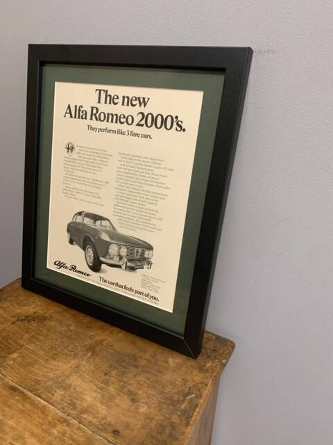 Alfa Romeo Original 1971 Framed Advertising Wall Art Print Poster, Birthday Gift For Classic Car Enthusiasts, - A134 - image 1
