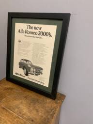 Alfa Romeo Original 1971 Framed Advertising Wall Art Print Poster, Birthday Gift For Classic Car Enthusiasts, - A134 - thumbnail 1