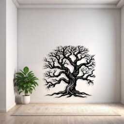 Gothic Tree Of Life Metal Wall Art, Large Rustic Branch Decor, Unique Housewarming Gift - thumbnail 3