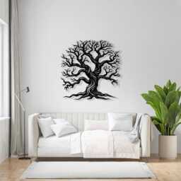 Gothic Tree Of Life Metal Wall Art, Large Rustic Branch Decor, Unique Housewarming Gift - thumbnail 2
