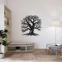 Gothic Tree Of Life Metal Wall Art, Large Rustic Branch Decor, Unique Housewarming Gift - thumbnail 4