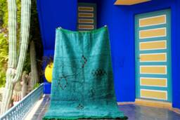 Moroccan Rug Turquoise , Beni Ourain Rug Moroccan 8x10 9x12 Custom Berber - thumbnail 1