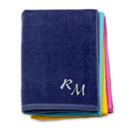 "Personalized Monogram Beach Towel - 100% Cotton 100cm X 180cm - 39"" 71"