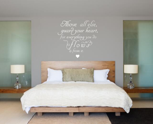 Guard Your Heart Quote - Inspirational Vinyl Wall Decal - image 1