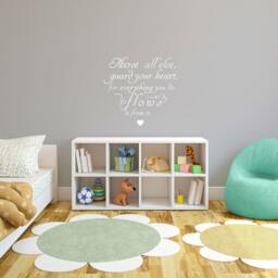 Guard Your Heart Quote - Inspirational Vinyl Wall Decal - thumbnail 2