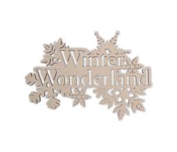 Unfinished Wooden Winter Wonderland Cutout - Diy Wall Decor - thumbnail 1