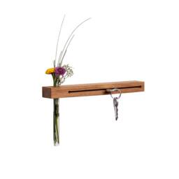 Handmade Key Board Oak With Flower Vase//Key Hook//Various Variants//Gifts For Men//Gifts Women