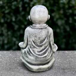Buddha With Pot Statue Concrete Buddhist Sculpture Stone Buddha Figurine Outdoor Ornament Lover Gift Zen Garden Decoration - thumbnail 4
