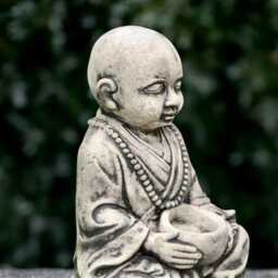 Buddha With Pot Statue Concrete Buddhist Sculpture Stone Buddha Figurine Outdoor Ornament Lover Gift Zen Garden Decoration - thumbnail 3