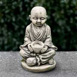 Buddha With Pot Statue Concrete Buddhist Sculpture Stone Buddha Figurine Outdoor Ornament Lover Gift Zen Garden Decoration - thumbnail 1