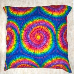 Bright & Vibrant Tie Dye Spiral Fabric Cushion Cover Fits 18 - thumbnail 2