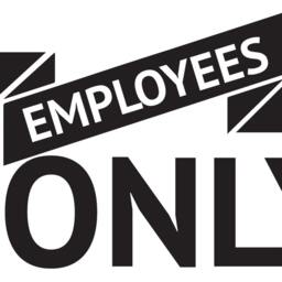 Employees Only Vinyl Decal - Modern Business Sign - thumbnail 2
