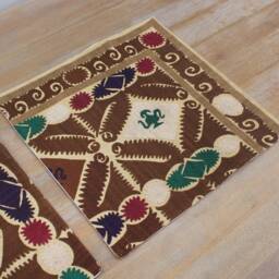 Set Of 2 Pcs, Suzani Pillow Cover, Uzbek Pillow, 18.11 - thumbnail 3