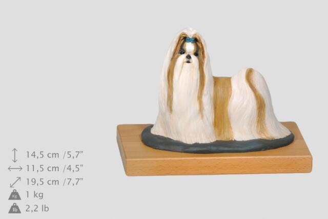 Shih Tzu, Dog Woodenbase Statue, Painted, Limited Edition, Make Your Own Artdog - image 1