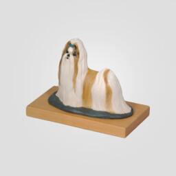 Shih Tzu, Dog Woodenbase Statue, Painted, Limited Edition, Make Your Own Artdog - thumbnail 3