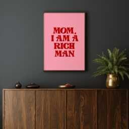 Mom I Am A Rich Man Poster Retro Music Lyric Print - thumbnail 3