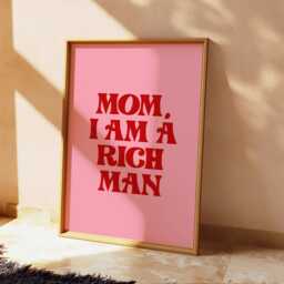 Mom I Am A Rich Man Poster Retro Music Lyric Print - thumbnail 1