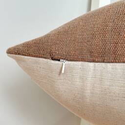 Brown Tribal Hemp Hand Woven Natural Dye Color Hmong Lumbar Pillow Cover - thumbnail 3