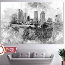 Tampa Skyline Canvas Art, Print, Wall Photo, Florida Gift - thumbnail 2