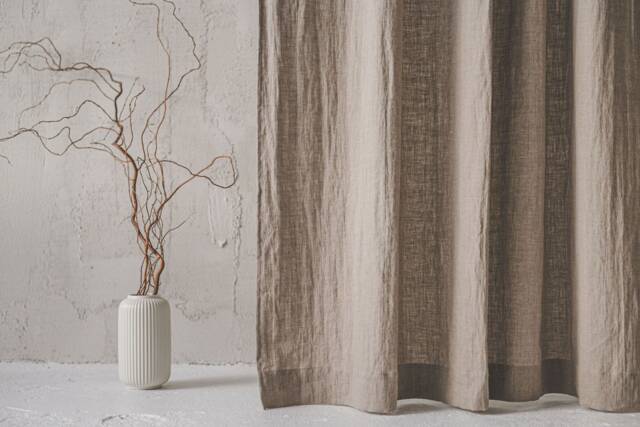 Natural Washed Linen Curtains, Softened Curtains in Various Colors, Custom Length Rod Pocket Handmade Curtains - image 1