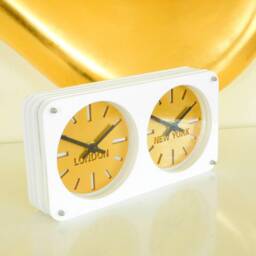 Spirit Gloss White Timezone Desk-Wall Clock - thumbnail 3