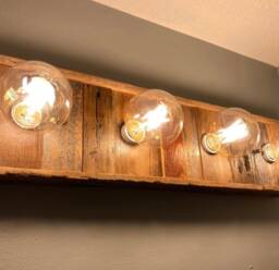 The Patchwork Barn Wood Bathroom Vanity Light - thumbnail 1