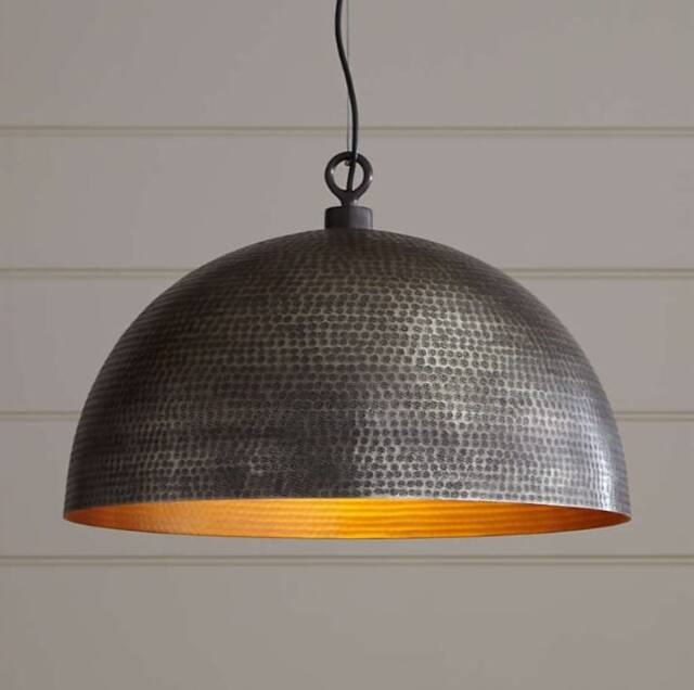 Black Dome Pendant Light, Kitchen Island Lighting - image 1