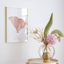 South Carolina Map Pink & Gold Wall Art Print - Usa Us State United States Of America - thumbnail 2