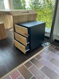 Side/Under-Desk Drawer Storage Cabinet Standing Desk Organizer Home Office Real Wood Custom - thumbnail 1