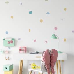 Pastel Color Wall Sticker Decals For Kids Rooms & Nursery Childrens Bedroom Removable Art - thumbnail 2