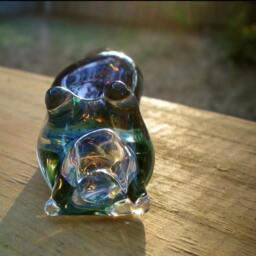 Hyper Snail Vortex Sculpture - Handblown Glass - thumbnail 4