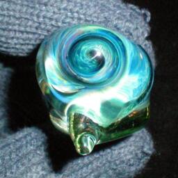 Hyper Snail Vortex Sculpture - Handblown Glass - thumbnail 3
