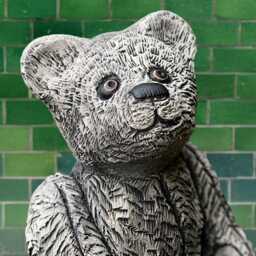 Concrete Bear Statue Cement Teddy With Flower Pot Sculpture Stone Animal Ornament Outdoor Wildlife Decoration Handmade Figurine Gift - thumbnail 3