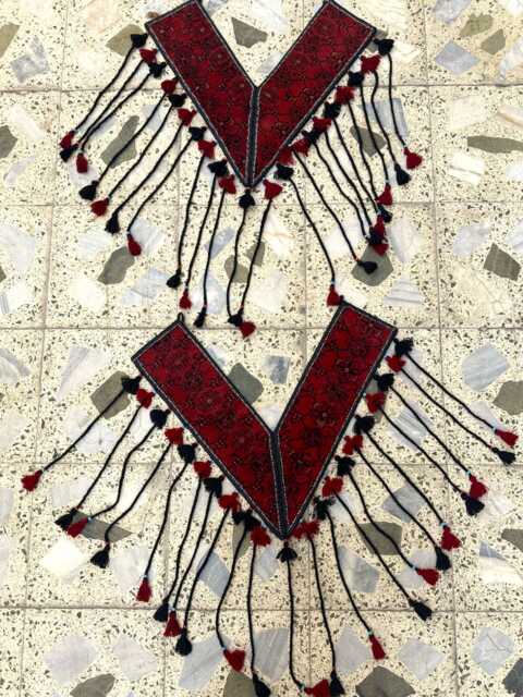 Hand-Knotted Wool Jallar Rug Turkmen Culture Door/Wall Hanging Triangle Shape Decorative Rugs - image 1