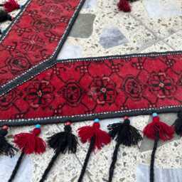 Hand-Knotted Wool Jallar Rug Turkmen Culture Door/Wall Hanging Triangle Shape Decorative Rugs - thumbnail 4