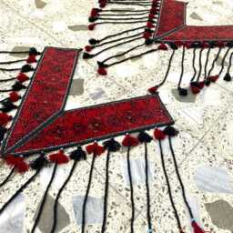 Hand-Knotted Wool Jallar Rug Turkmen Culture Door/Wall Hanging Triangle Shape Decorative Rugs - thumbnail 3
