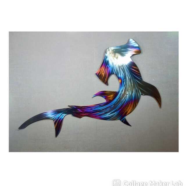 Hammerhead Shark Metal Wall Art Heated Steel Silhouette - image 1