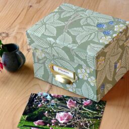 William Morris Photo Box Bramble Green, Handmade in England - thumbnail 2