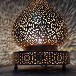 New Table Lamp Moroccan Floor Lamp Made From Brass, Decorative Night Light Lampshade - Marrakesh Lamps & Lighting - thumbnail 3
