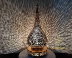 New Table Lamp Moroccan Floor Lamp Made From Brass, Decorative Night Light Lampshade - Marrakesh Lamps & Lighting - thumbnail 1