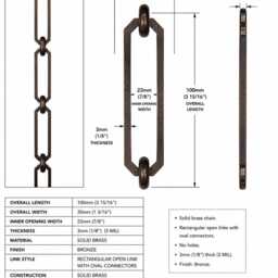 Dark Bronze Chandelier Lighting Hanging Chain - From The Lamp Workshop - thumbnail 2