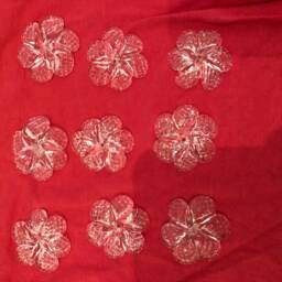 Flowers, Roses Or Rosette , Spare Parts For Mirrors & Chandeliers in Murano Blown Glass, Transparent Color - thumbnail 2