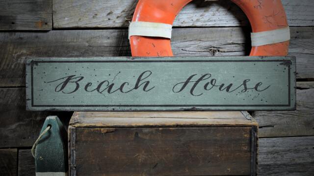 Beach Wall Decor, House Sign, Wooden Coastal Sign Wooden, Decoration - image 1