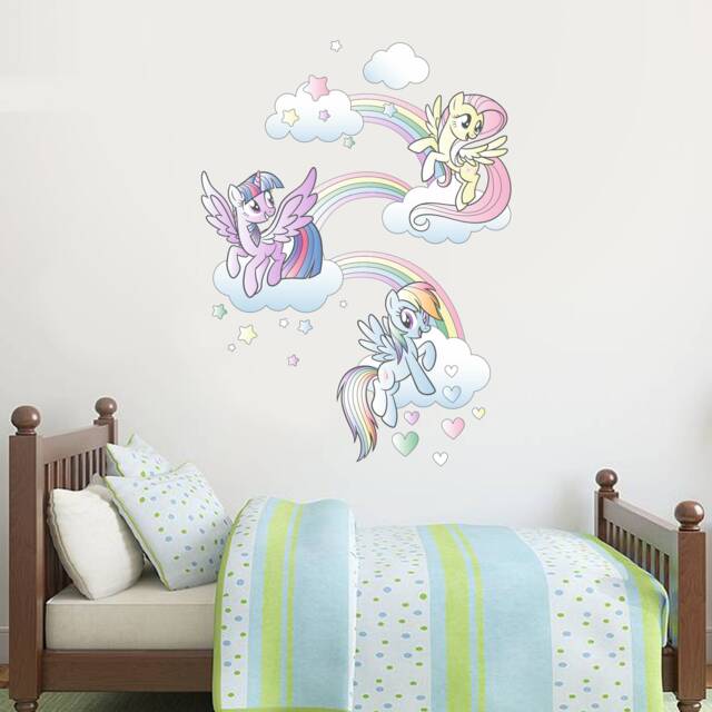 My Little Pony Rainbow Clouds Wall Sticker Decal Art Vinyl Mural Kids Gift