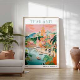 Thailand Travel Print, Poster, Landscape Thai Wall Art, Southeast Asian Decor, Gift - thumbnail 3