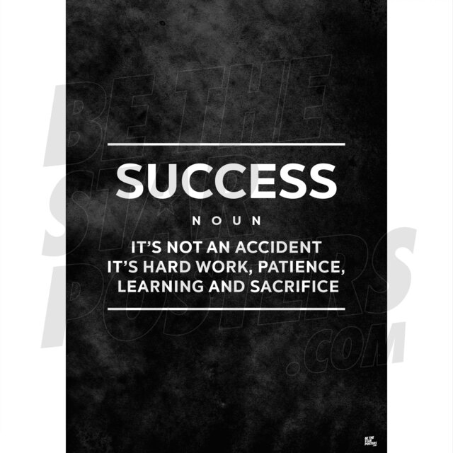 Success Gym Motivational Fitness Poster - A4/A3 Sizes Plus Framed Option - image 1