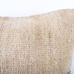 Vintage Turkish Kilim Pillow Cover Handwoven Wool Cushion, 16x16 - thumbnail 3